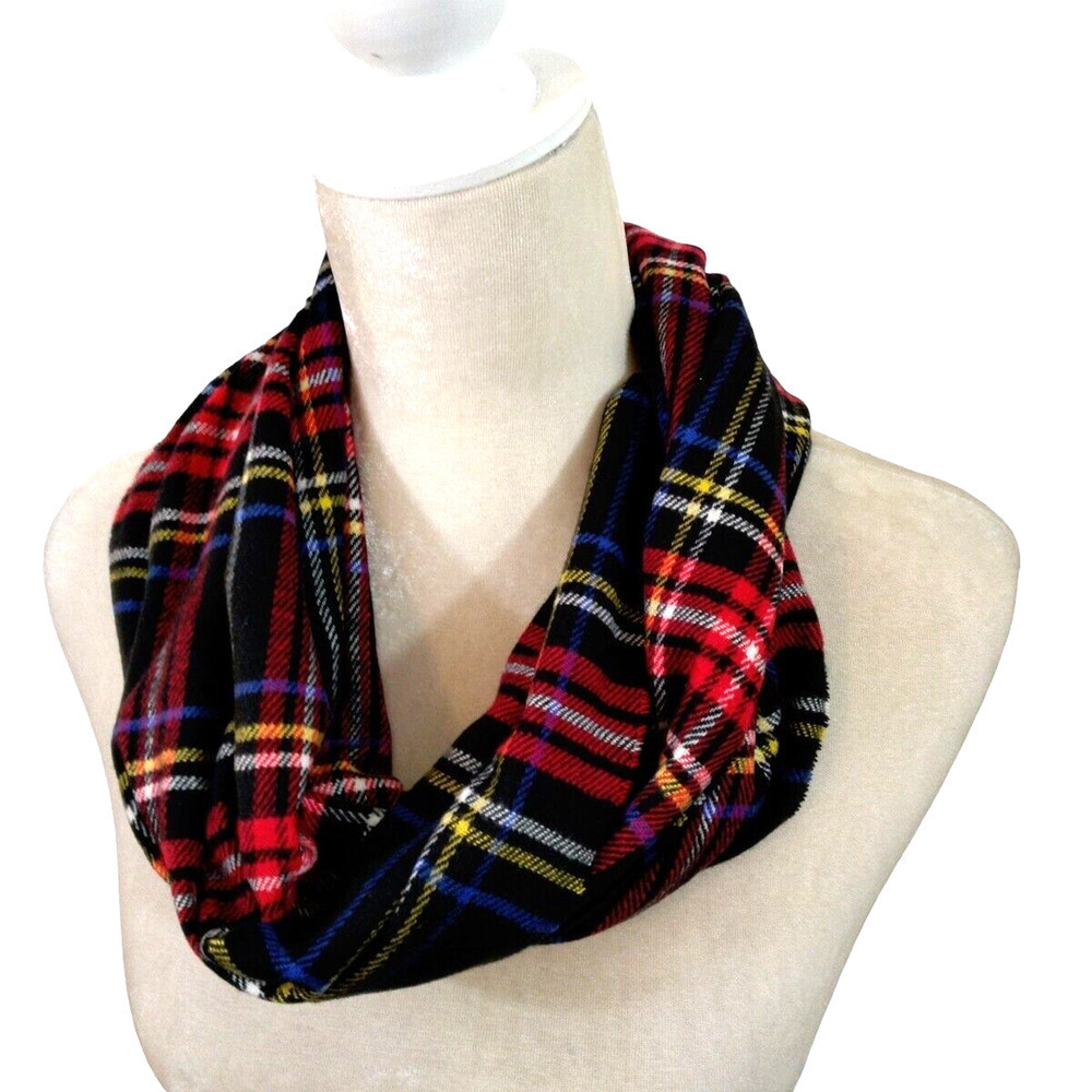 Cashmere Feel Italy Design Womens Scarf Plaid w/ Fringe Unisex Warm Soft Wrap